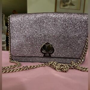 HOLIDAY TIME! Kate Spade ♠️ presents a Pinkish Sparkling Clutch/Crossbody Purse